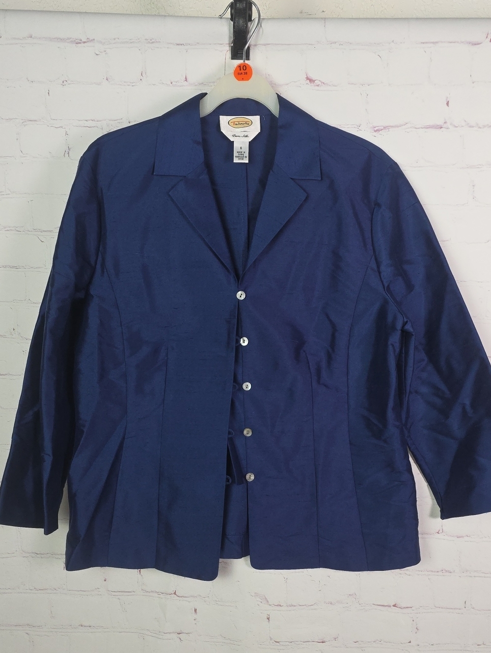 Talbots Deep Navy Button-Front Lightweight Jacket